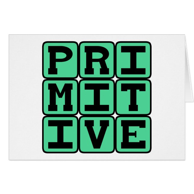 Primitivo, anticuado (Anverso (Horizontal))