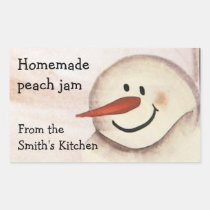 Primitivo Navidades de Snowman Jar Pegatina