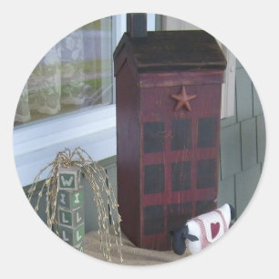 Primitivo que recolecta a los pegatinas