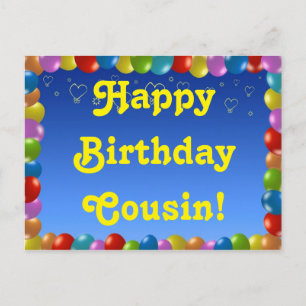 Primo del feliz cumpleaños de la postal