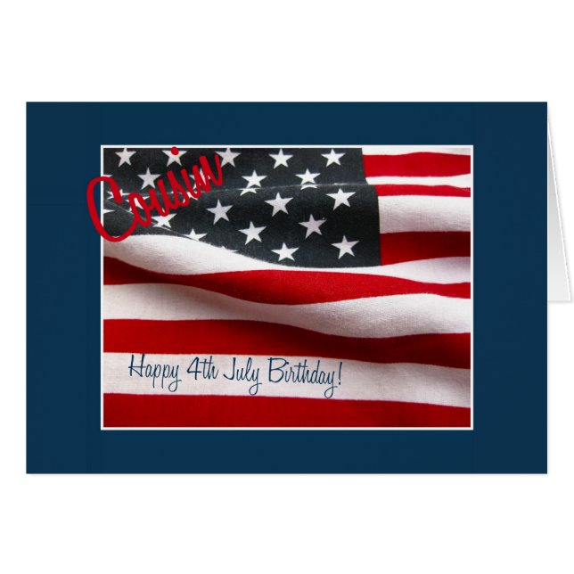 Primo Feliz cumpleaños 4 de julio (Anverso (Horizontal))