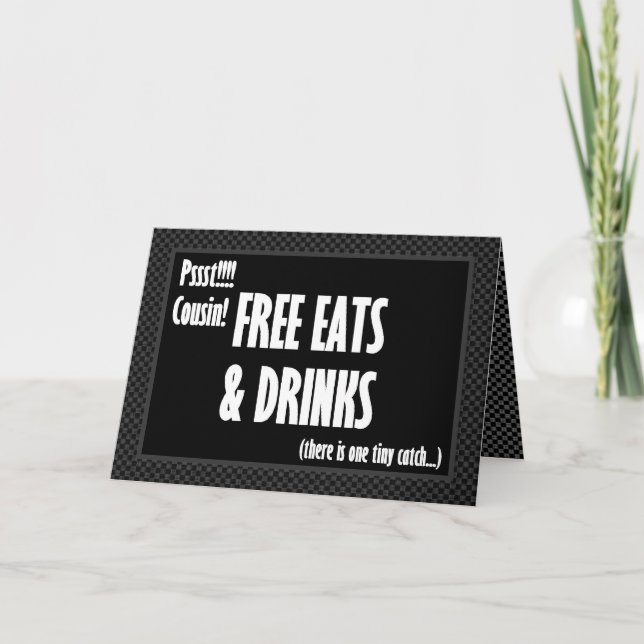 PRIMO Invitación divertida al ujier Comida gratis (Anverso)