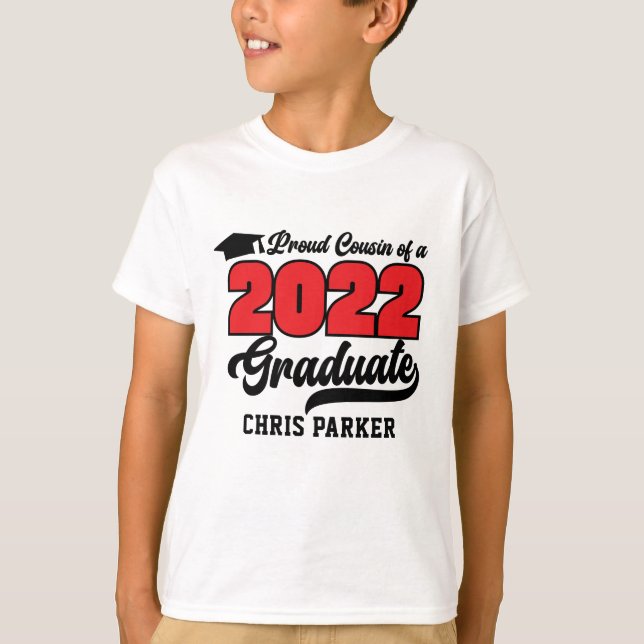 Primo orgulloso personalizado de una camiseta grad (Anverso)