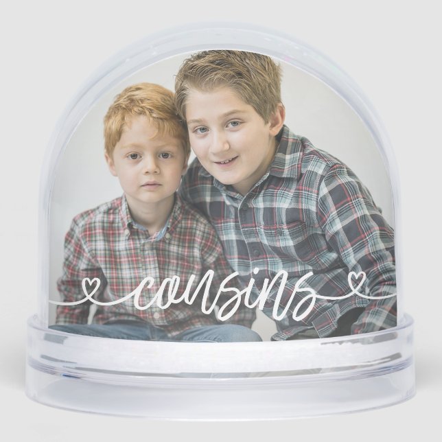 Primos de amor Corazones de foto personalizada (Anverso)