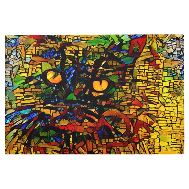 Prin de arte de gato colorido (Anverso)