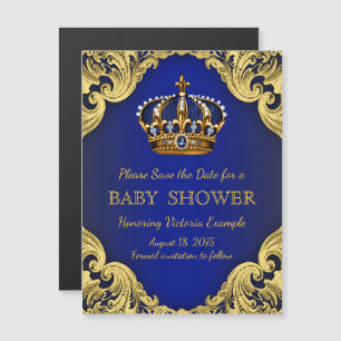 Prince Baby Shower Guardar imanes de postales de f