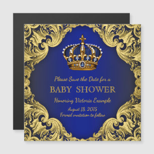 Prince Baby Shower Guardar imanes de postales de f