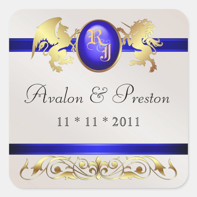 Prince & Princess Blue Salve al Pegatina de Fecha (Anverso)