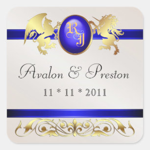 Prince & Princess Blue Salve al Pegatina de Fecha