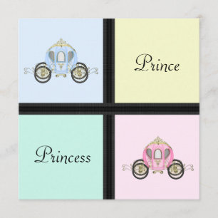 Prince Princess Gender Reveal Shower Invitaciones