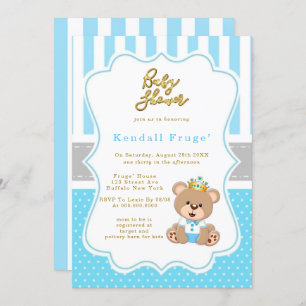Prince Teddy Bear Baby Shower
