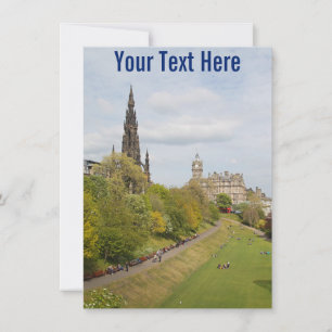 Princes Street Gardens, Edimburgo, tarjeta de Esco