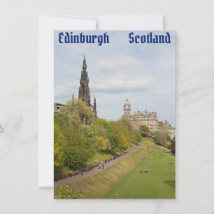 Princes Street Gardens, Edimburgo, tarjeta de Esco