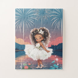 Princesa Afroamericana Lirio de Agua Rompecabezas