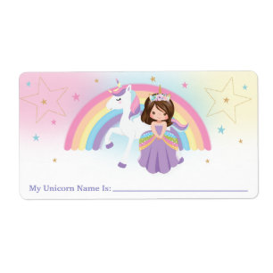 Princesa Arcoiris Unicornio Mi unicornio Etiquetas