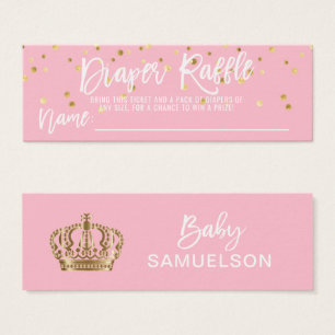 Princesa Baby Shower del rosa del boleto de la