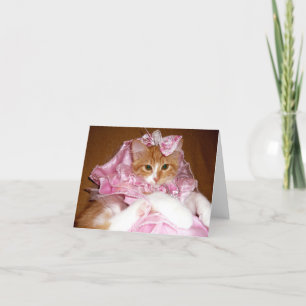Princesa bonita Kitten - tarjeta de nota en blanco