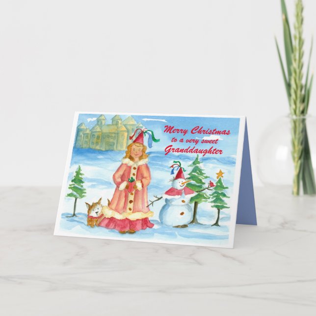 Princesa Castle de la nieta de las Felices Navidad (Anverso)