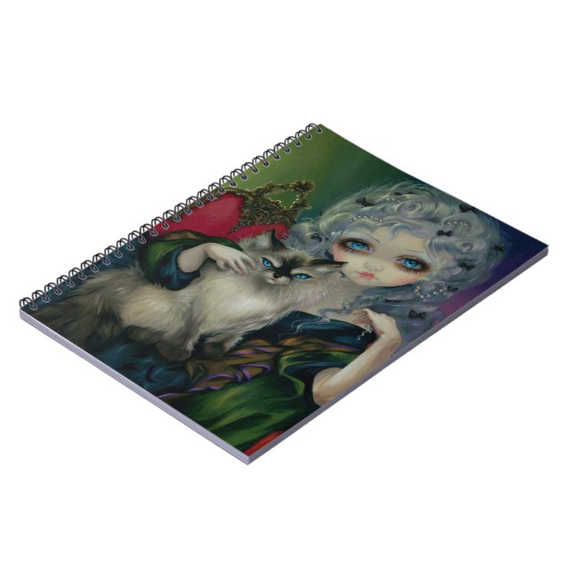 "Princesa con el cuaderno de un gato de Ragdoll" (Lado Izquierdo)