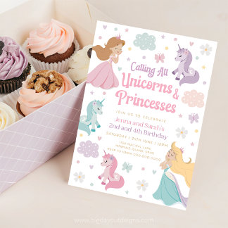 Princesa Conjunta de Invitación al Cumpleaños. Dob
