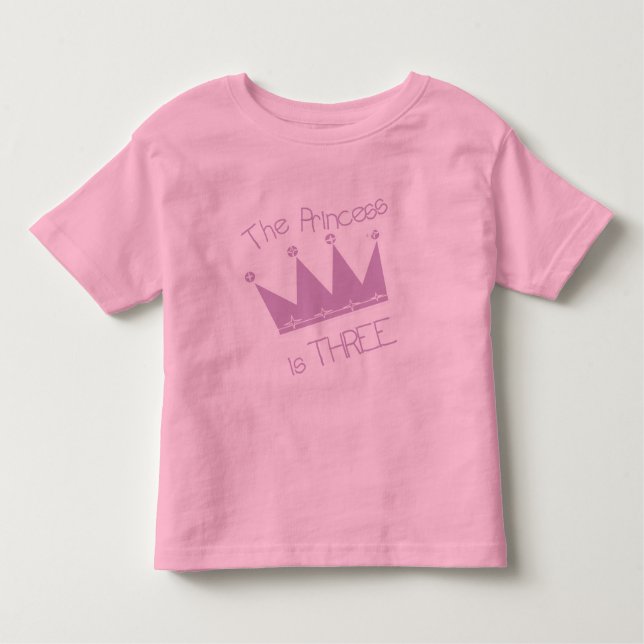 Princesa Corona camisetas y regalos de tercer cump (Anverso)