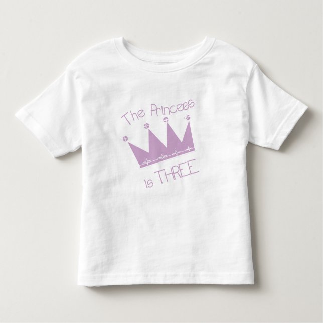 Princesa Corona camisetas y regalos de tercer cump (Anverso)