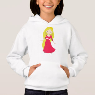 Princesa Cuta, Corona, Pelo Rubio, Vestido Rojo