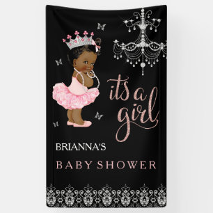 Princesa de etnia es una pancarta de Baby Shower C