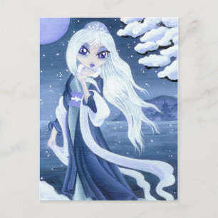 Princesa de invierno en postal de Nieve