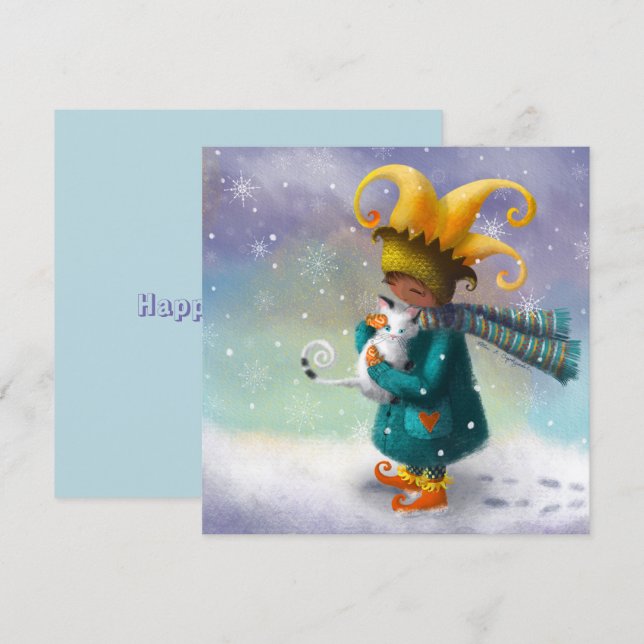 Princesa De Invierno Y Su Gato (Anverso / Reverso)