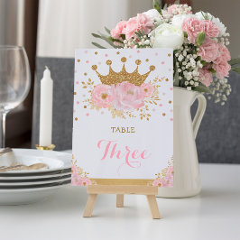 Princesa de la Corona de Oro Rosada Número de mesa