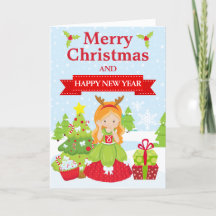 Princesa de Navidad pelirroja festiva