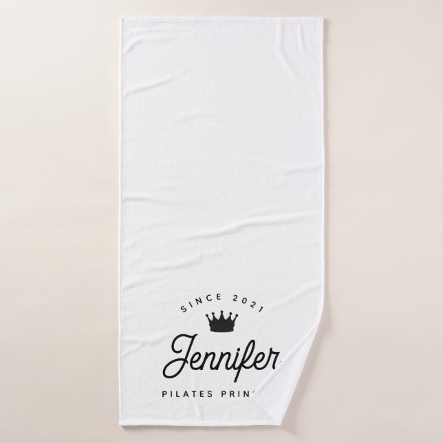 Princesa de Pilates Simple Chic Moderno (Toalla de baño)