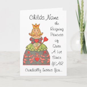 Princesa de Reigning de una invitación de cumpleañ