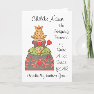 Princesa de Reigning de una invitación de cumpleañ