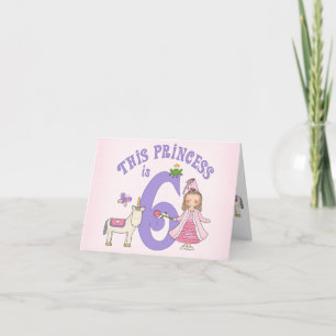 Princesa de Unicornio 6 Invitación de cumpleaños