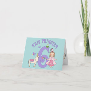 Princesa de Unicornio 6 Invitación de cumpleaños