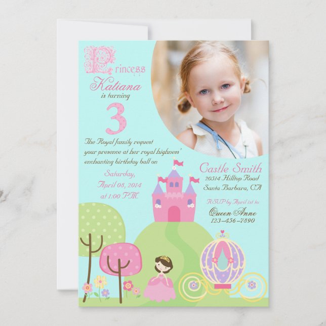 Princesa de venta de hadas tercera invitación (Anverso)
