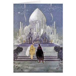 Princesa del cuento de hadas por la tarjeta de