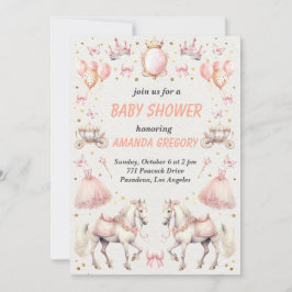 Princesa Elegante - Invitación temática a Baby Sho