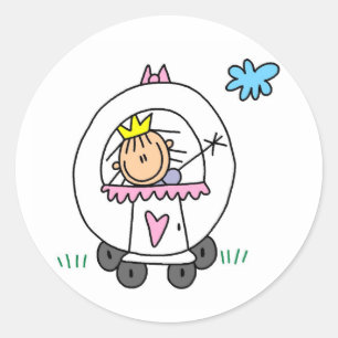 Princesa En Pegatina De Transporte
