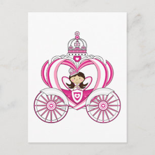 Princesa en postal real de transporte