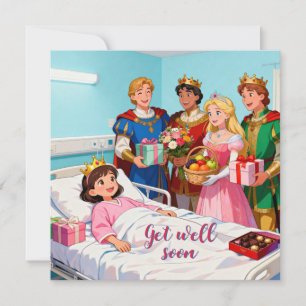 Princesa enferma en el hospital con visitantes 1