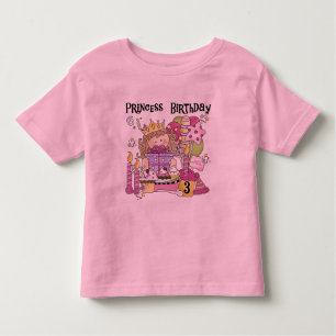 Princesa fiesta 3 camisetas de cumpleaños y regalo