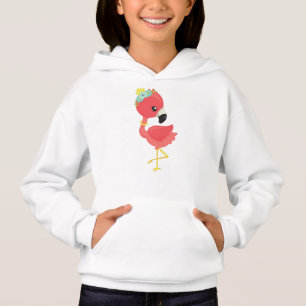 Princesa Flamingo, flores, corona, flamenco