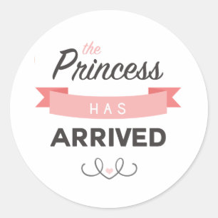 Princesa ha llegado a Pegatinas de Baby Shower