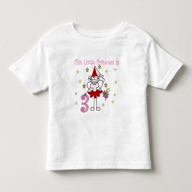 Princesa Hada Tercer Camisetas de Cumpleaños y Reg (Anverso)