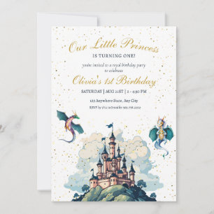 Princesa Invitación al primer cumpleaños, Fiesta P