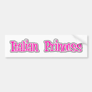 Princesa italiana pegatina para el parachoques