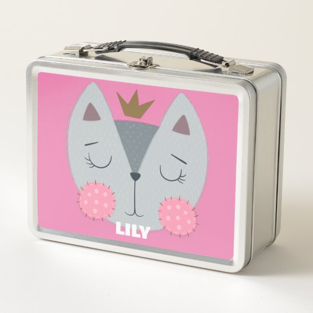 Princesa Kitty Personalizar Metalizado en Lunchbox (Anverso)